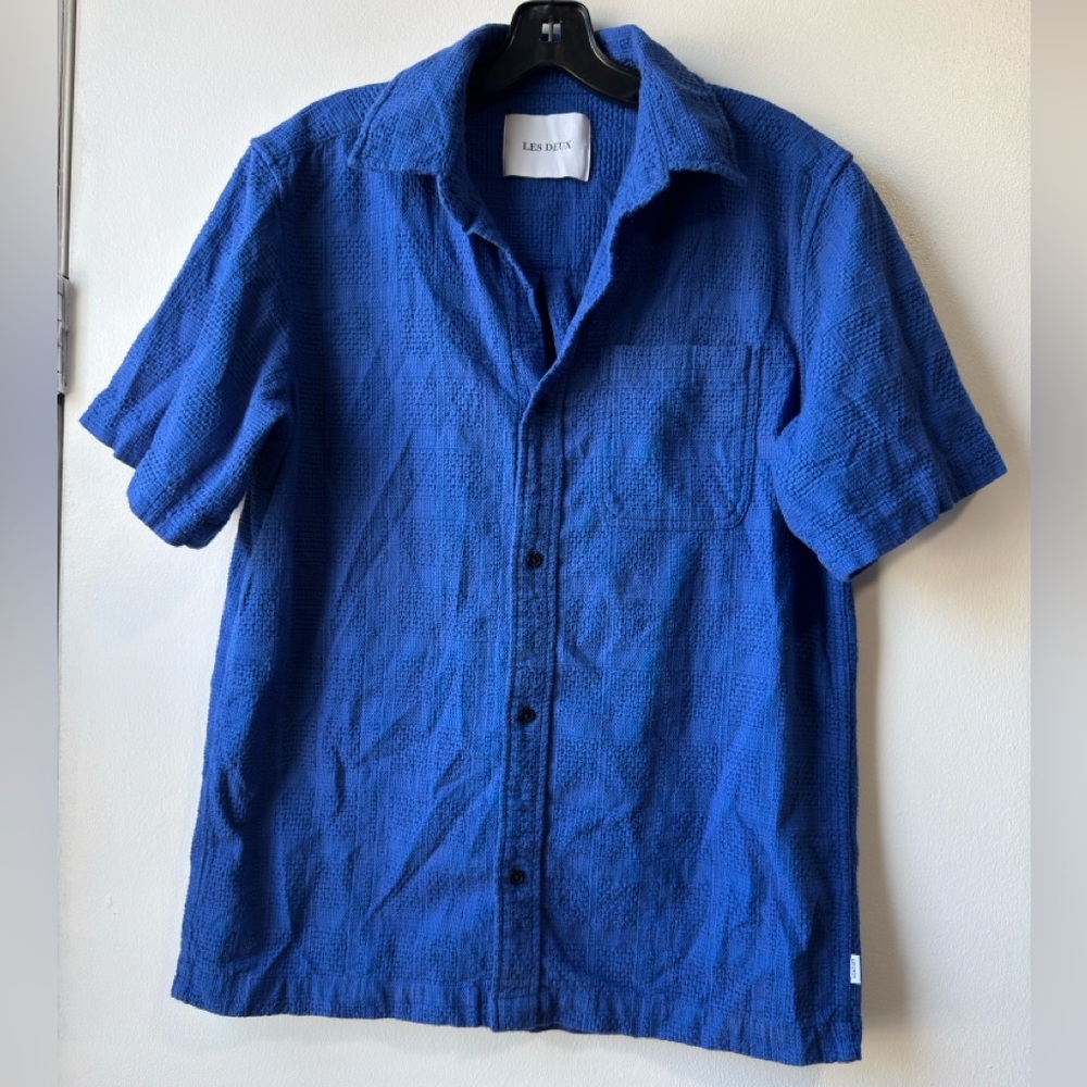 Les Deux Men's Casual Navy Button-Down Shirt